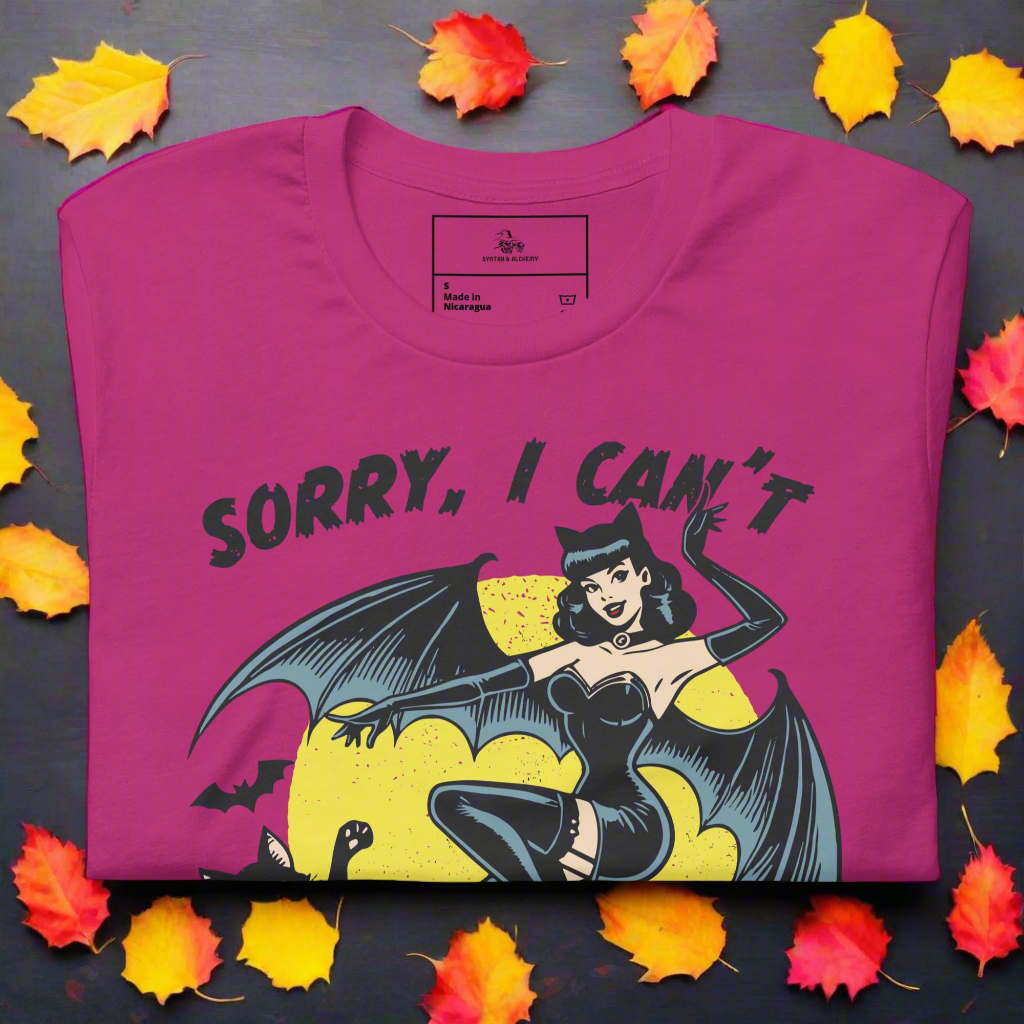 Sorry, I Can't | Airlume Cotton T-Shirt - Syntax & Alchemy
