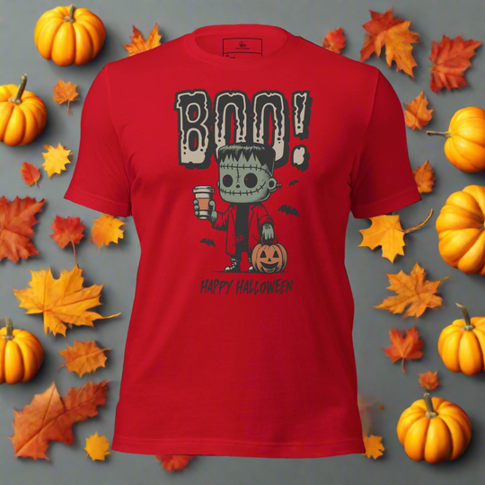 Frankenstein Boo | Airlume Cotton T-Shirt - Syntax & Alchemy