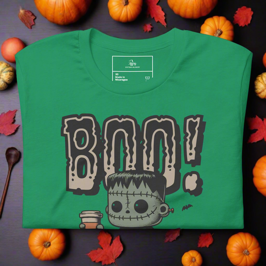 Frankenstein Boo | Airlume Cotton T-Shirt - Syntax & Alchemy
