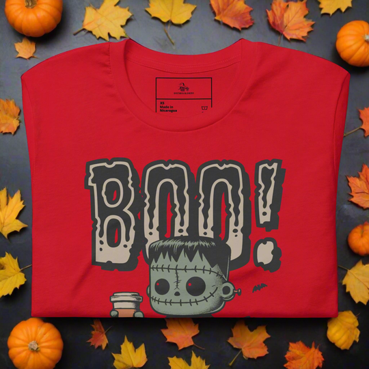 Frankenstein Boo | Airlume Cotton T-Shirt - Syntax & Alchemy