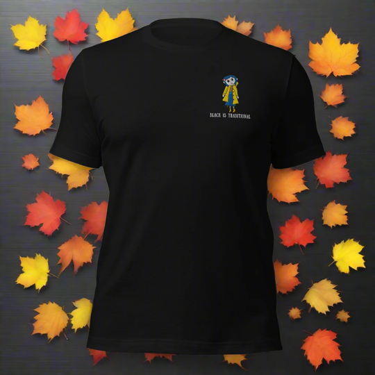 Black Is Traditional | Airlume Cotton T-Shirt | Embroidered | White Variant - Syntax & Alchemy