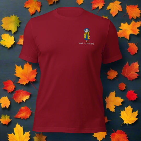 Black Is Traditional | Airlume Cotton T-Shirt | Embroidered | White Variant - Syntax & Alchemy