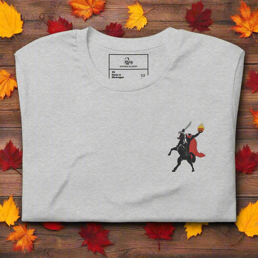 Headless Horseman | Airlume Cotton T-Shirt | Embroidered - Syntax & Alchemy