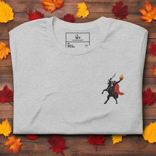 Headless Horseman | Airlume Cotton T-Shirt | Embroidered - Syntax & Alchemy