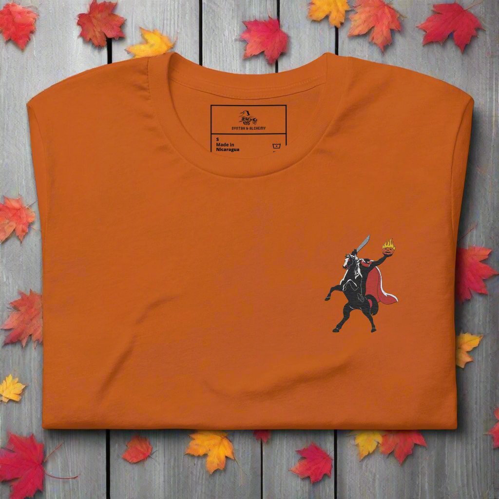 Headless Horseman | Airlume Cotton T-Shirt | Embroidered - Syntax & Alchemy