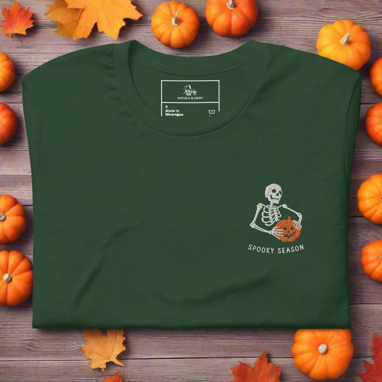 Spooky Season | Airlume Cotton T-Shirt | Embroidered - Syntax & Alchemy