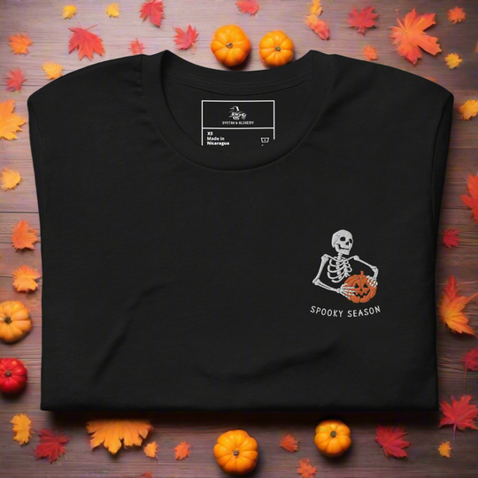 Spooky Season | Airlume Cotton T-Shirt | Embroidered - Syntax & Alchemy