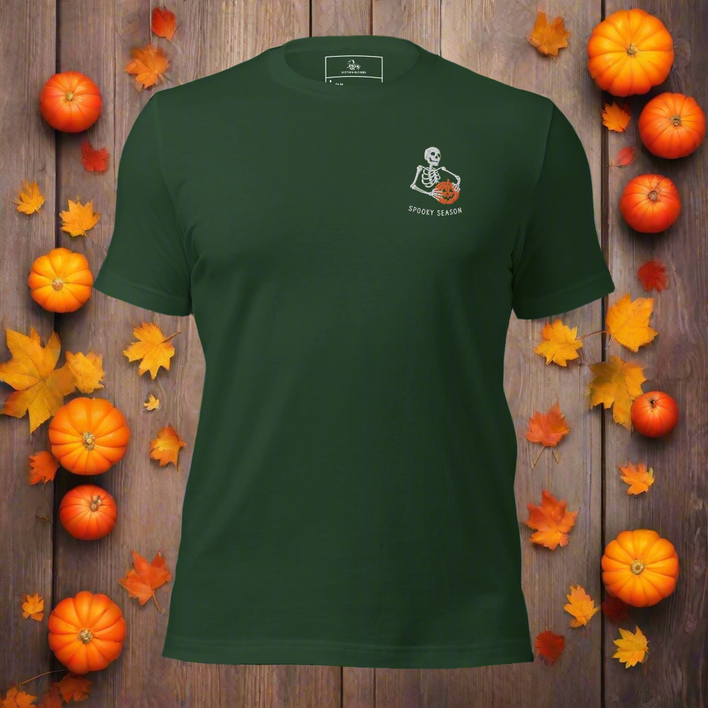 Spooky Season | Airlume Cotton T-Shirt | Embroidered - Syntax & Alchemy