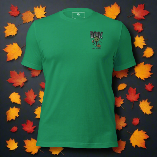 Frankenstein Boo | Airlume Cotton T-Shirt | Embroidered - Syntax & Alchemy
