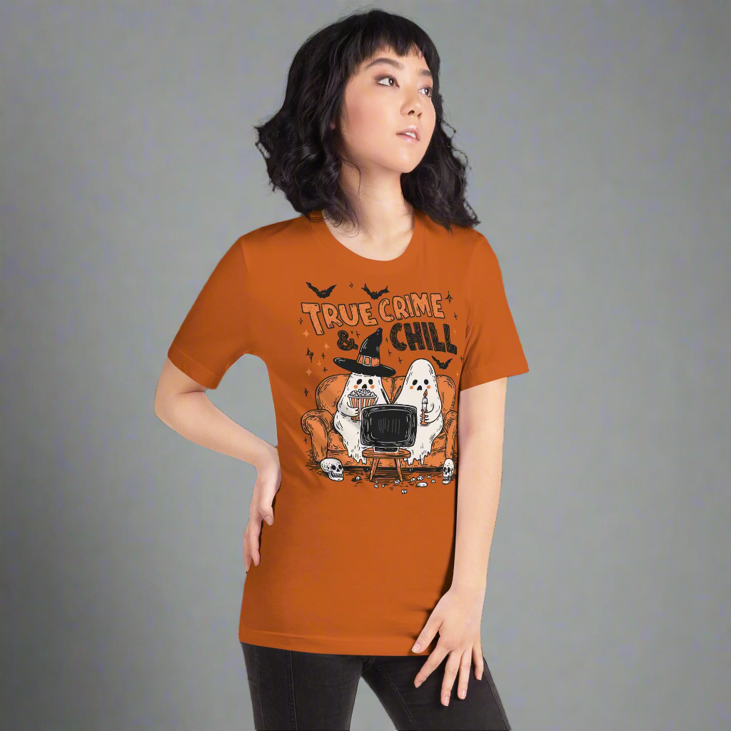 True Crime & Chill | Airlume Cotton T-Shirt - Syntax & Alchemy