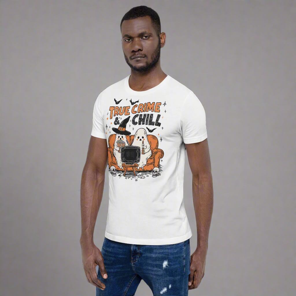 True Crime & Chill | Airlume Cotton T-Shirt - Syntax & Alchemy