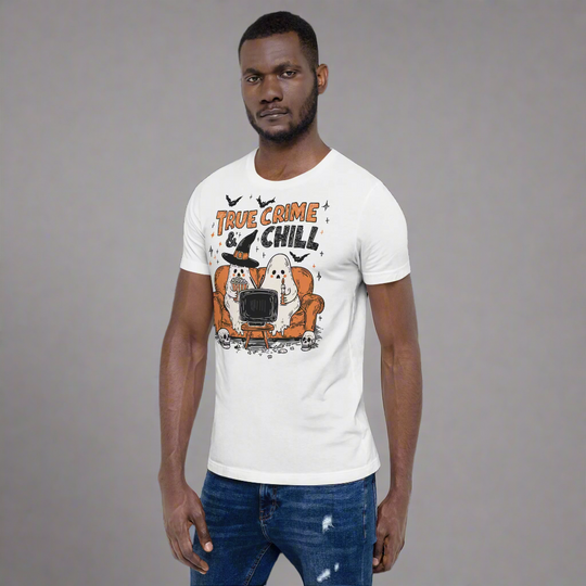 True Crime & Chill | Airlume Cotton T-Shirt - Syntax & Alchemy
