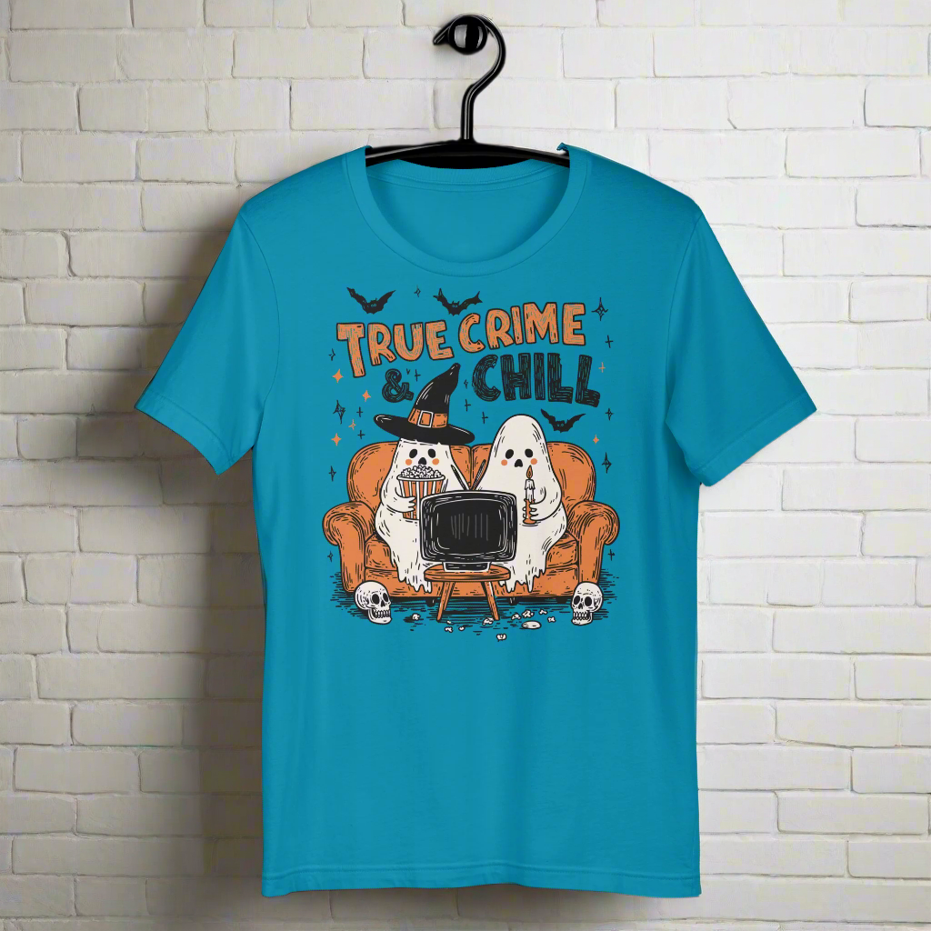 True Crime & Chill | Airlume Cotton T-Shirt - Syntax & Alchemy