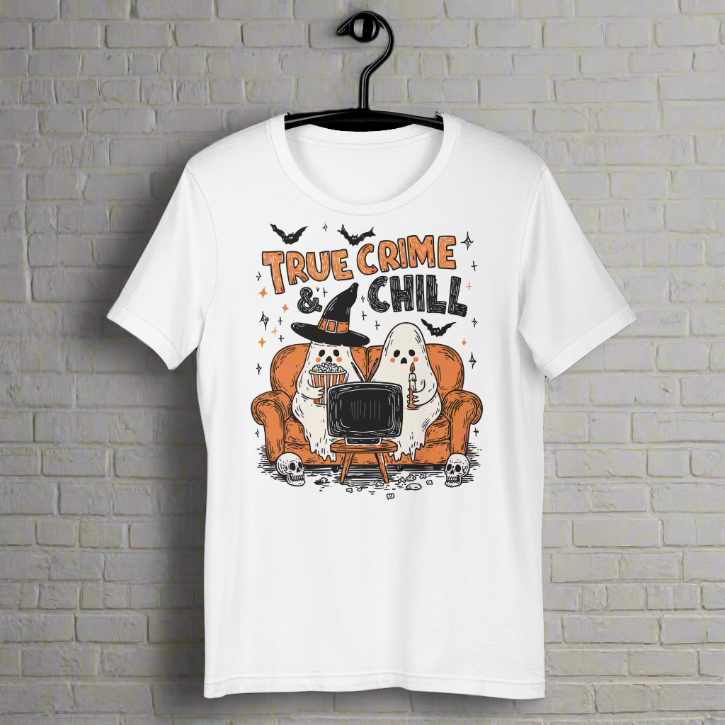 True Crime & Chill | Airlume Cotton T-Shirt - Syntax & Alchemy
