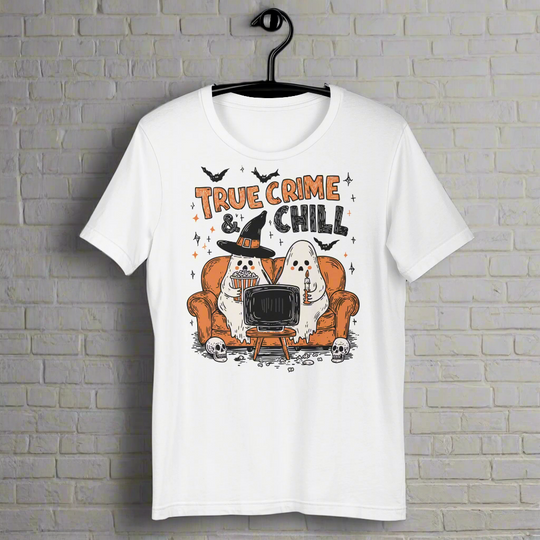 True Crime & Chill | Airlume Cotton T-Shirt - Syntax & Alchemy