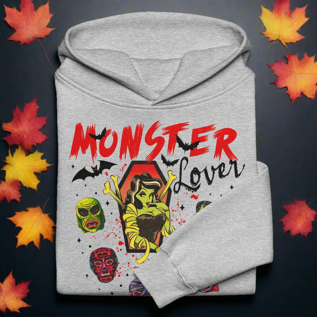 Monster Lover | Oversized Unisex Fleece Hoodie - Syntax & Alchemy