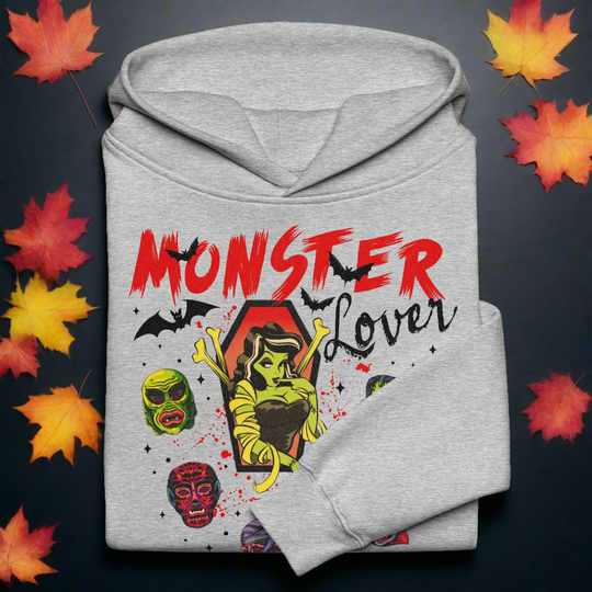 Monster Lover | Oversized Unisex Fleece Hoodie - Syntax & Alchemy