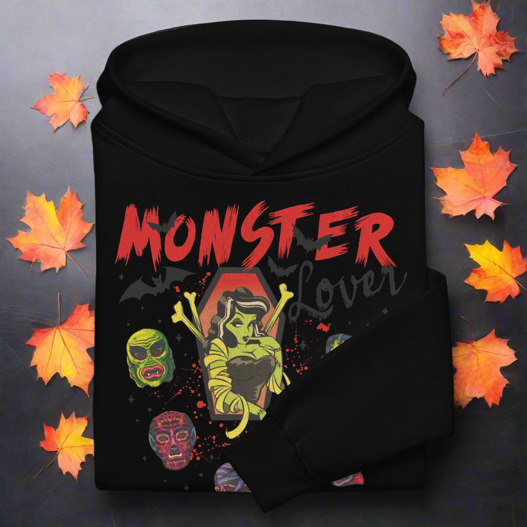 Monster Lover | Oversized Unisex Fleece Hoodie - Syntax & Alchemy