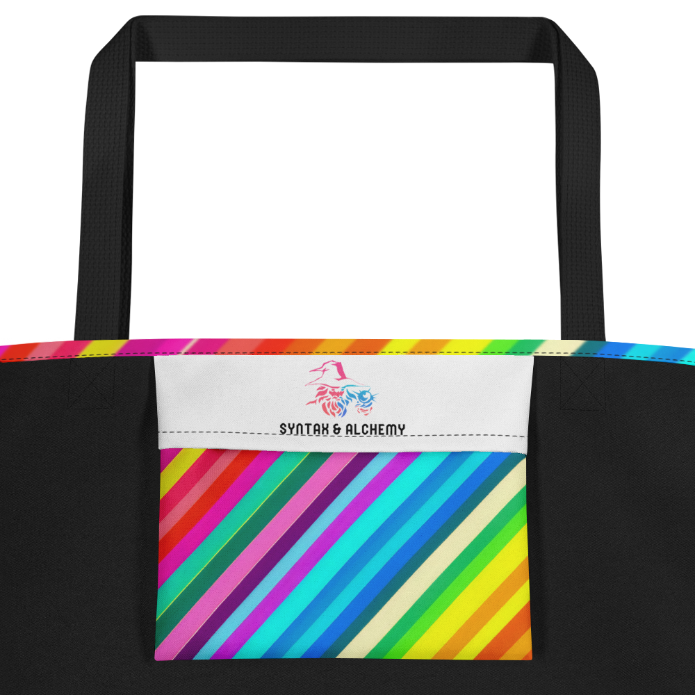 Candy Stripes | Large Tote Bag - Syntax & Alchemy