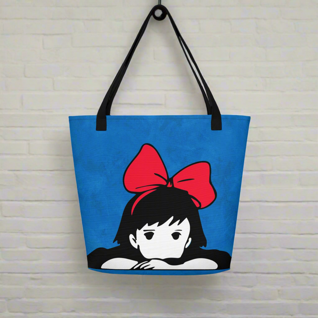 Kiki Red Bow | Large Tote Bag - Syntax & Alchemy