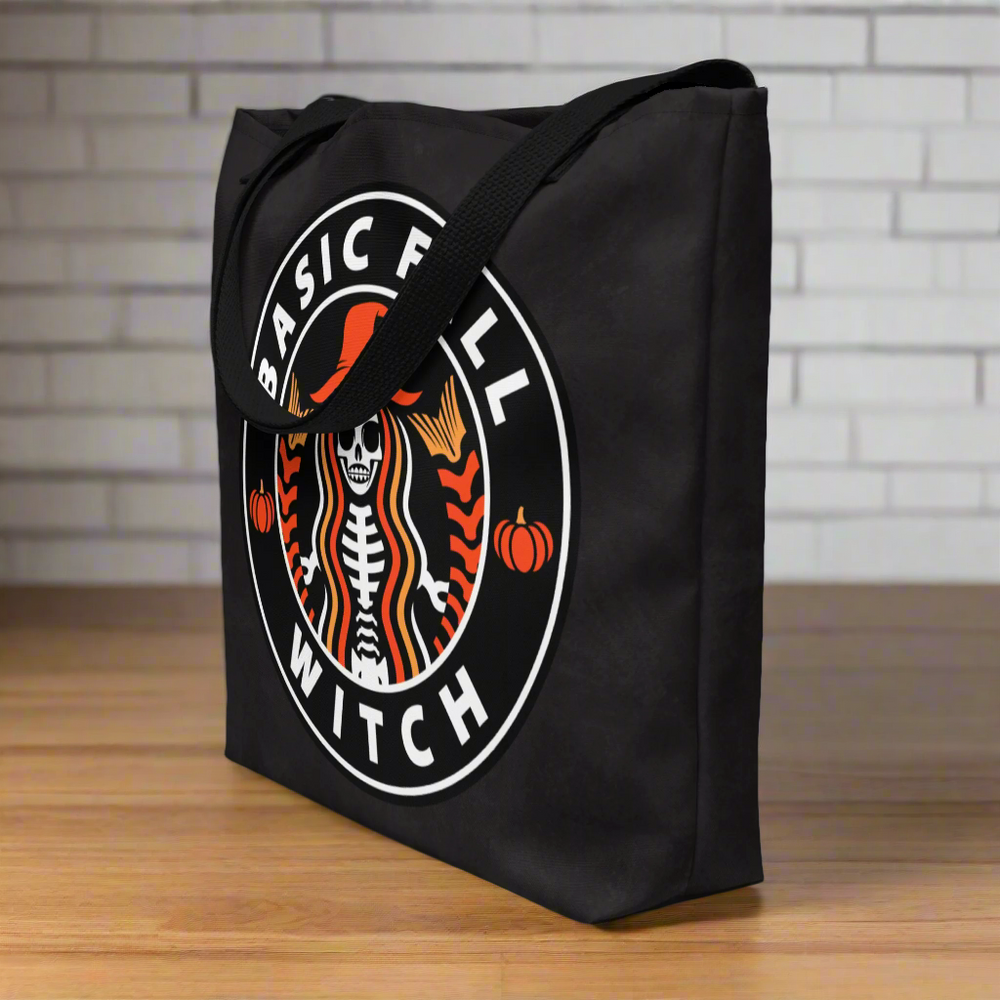 Basic Fall Witch | Large Tote Bag - Syntax & Alchemy