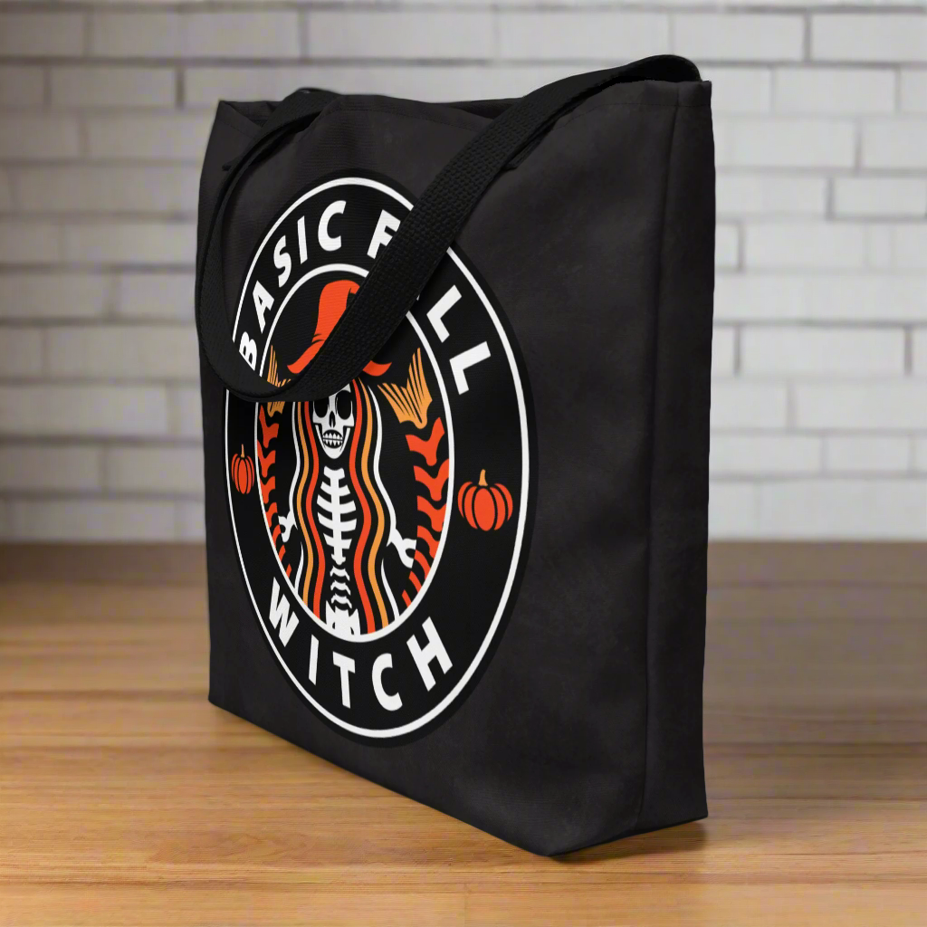 Basic Fall Witch | Large Tote Bag - Syntax & Alchemy