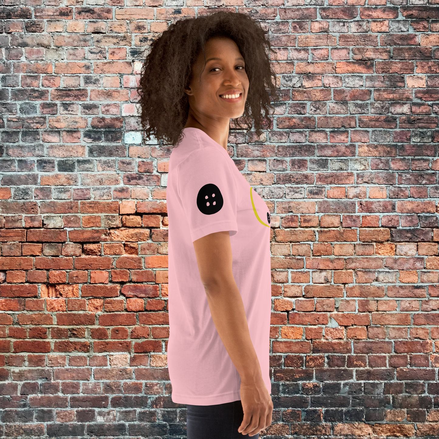 Coraline | Airlume Cotton T-Shirt | Button Sleeves Women's T-Shirt Syntax & Alchemy   