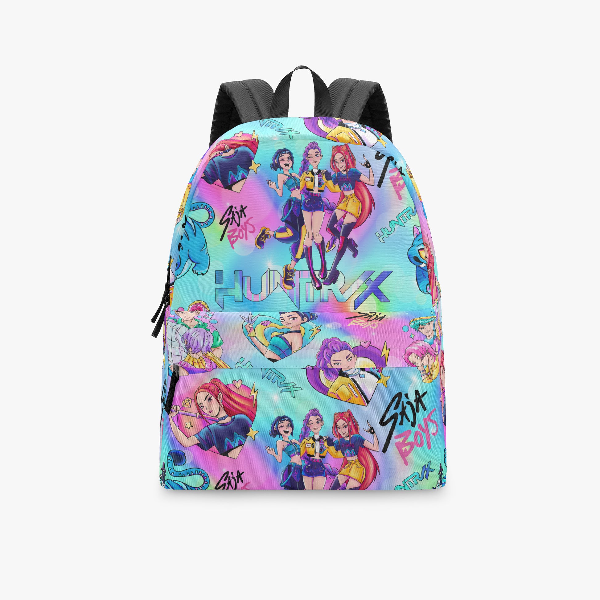 K-Pop Demon Hunter x Huntrix Edition | Ergonomic Backpack - Syntax & Alchemy - • All-over-print type. • Designed For Unisex.• Classic and smooth zipper closure.• Made of high-quality polyester fabric.• Suggested Designed File Size: 4800 x 4800px, 200dpi.• Designed files format: JPEG/PNG, only in RGB color modes.• Ultra-large interior capacity for the storage of daily must-haves.