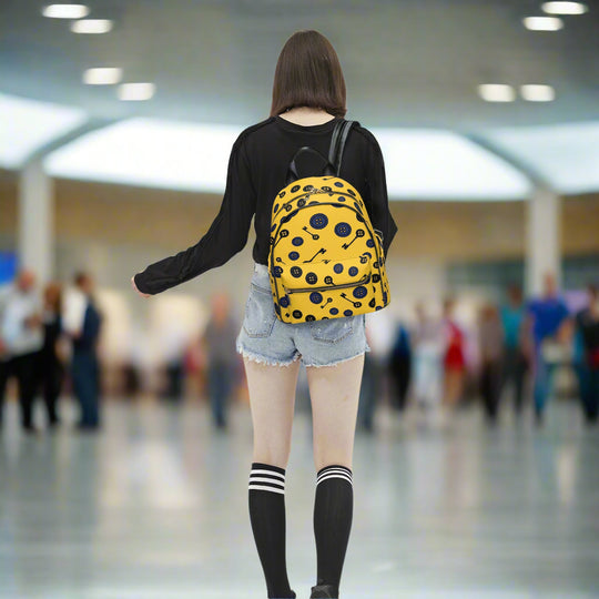 Coraline Buttons & Keys | Vegan Leather Mini Backpack - Syntax & Alchemy