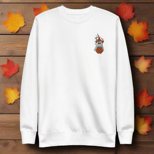 Ghost Cauldron | Soft-Wash Sweatshirt | Embroidered - Syntax & Alchemy