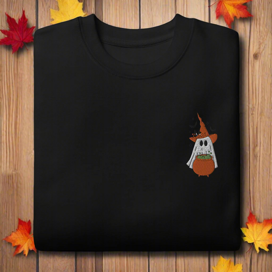 Ghost Cauldron | Soft-Wash Sweatshirt | Embroidered - Syntax & Alchemy