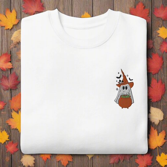 Ghost Cauldron | Soft-Wash Sweatshirt | Embroidered - Syntax & Alchemy