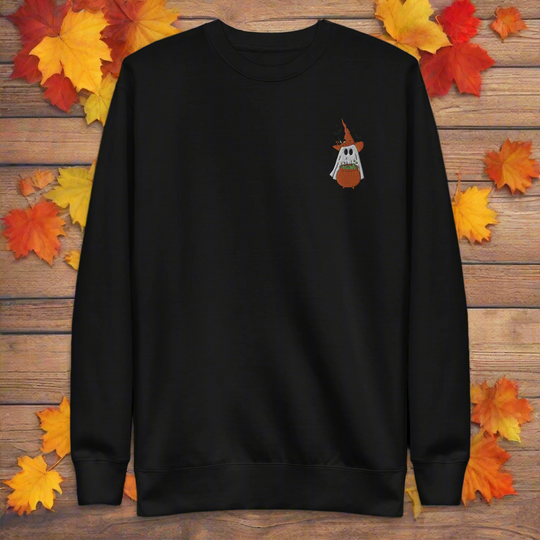 Ghost Cauldron | Soft-Wash Sweatshirt | Embroidered - Syntax & Alchemy