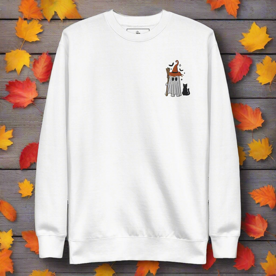 Ghost Cat | Soft-Wash Sweatshirt | Embroidered - Syntax & Alchemy