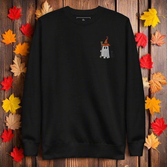Ghost Cat | Soft-Wash Sweatshirt | Embroidered - Syntax & Alchemy