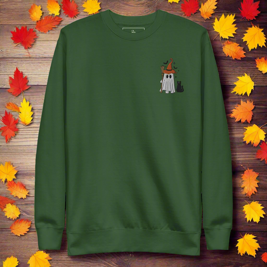 Ghost Cat | Soft-Wash Sweatshirt | Embroidered - Syntax & Alchemy