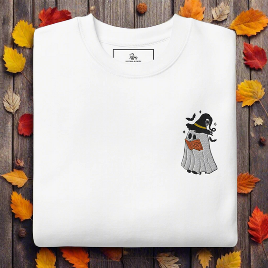 Ghost Book | Soft-Wash Sweatshirt | Embroidered - Syntax & Alchemy