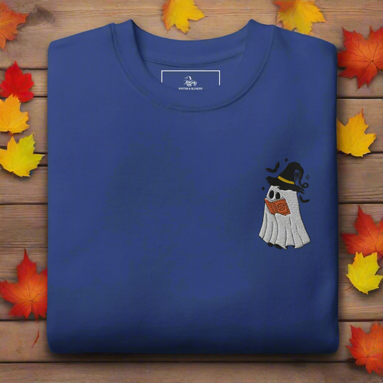 Ghost Book | Soft-Wash Sweatshirt | Embroidered - Syntax & Alchemy