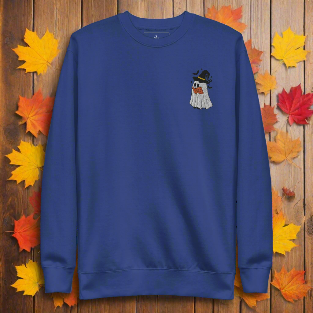 Ghost Book | Soft-Wash Sweatshirt | Embroidered - Syntax & Alchemy