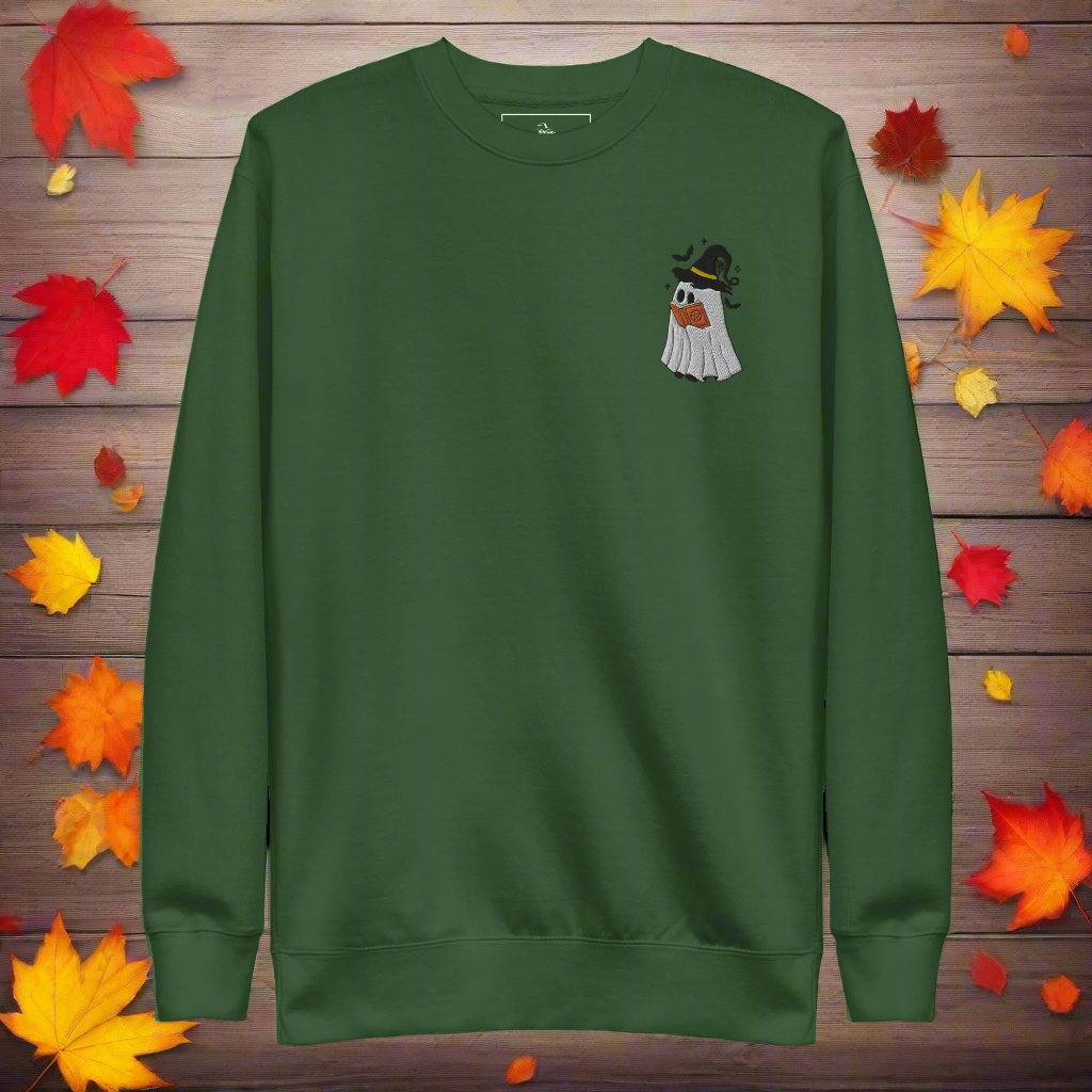 Ghost Book | Soft-Wash Sweatshirt | Embroidered - Syntax & Alchemy