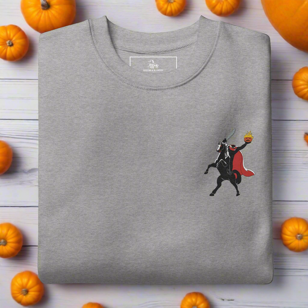 Headless Horseman | Soft-Wash Sweatshirt | Embroidered - Syntax & Alchemy