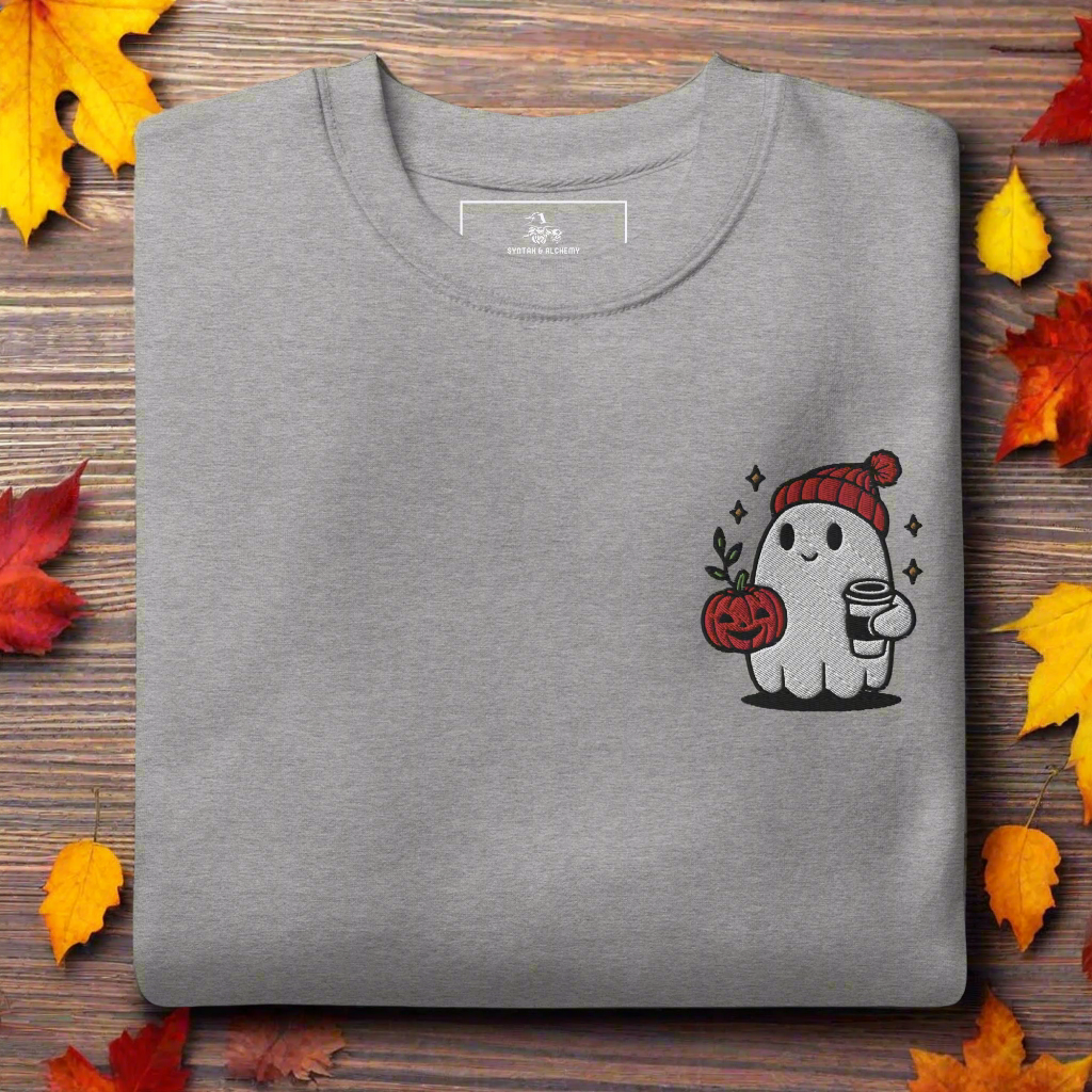 Ghost Hipster | Soft-Wash Sweatshirt | Embroidered - Syntax & Alchemy