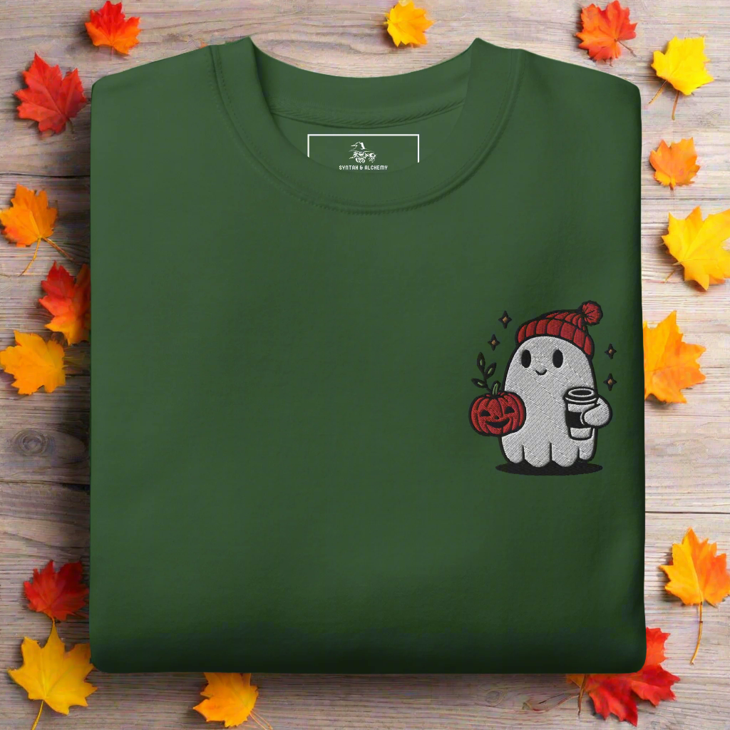Ghost Hipster | Soft-Wash Sweatshirt | Embroidered - Syntax & Alchemy