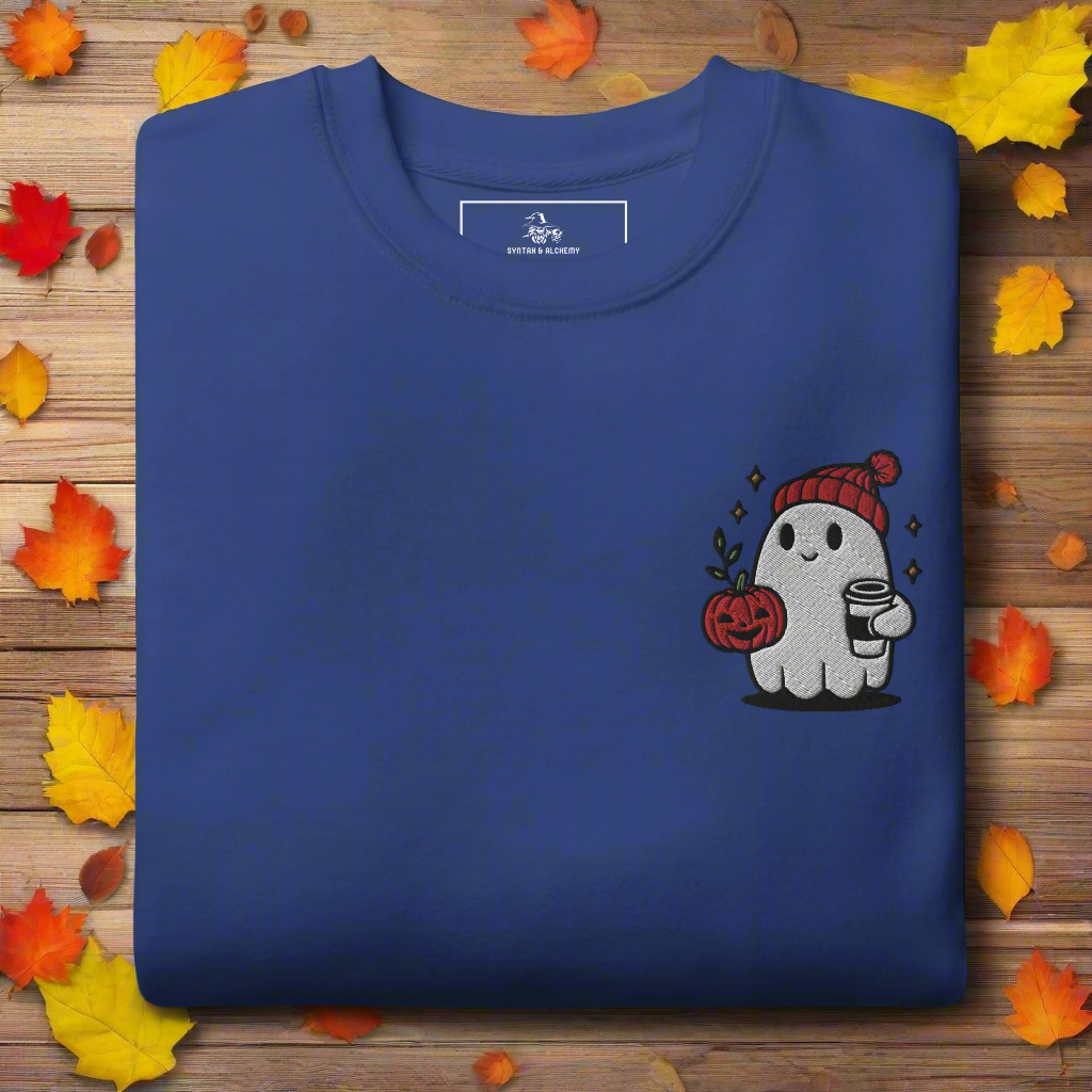 Ghost Hipster | Soft-Wash Sweatshirt | Embroidered - Syntax & Alchemy