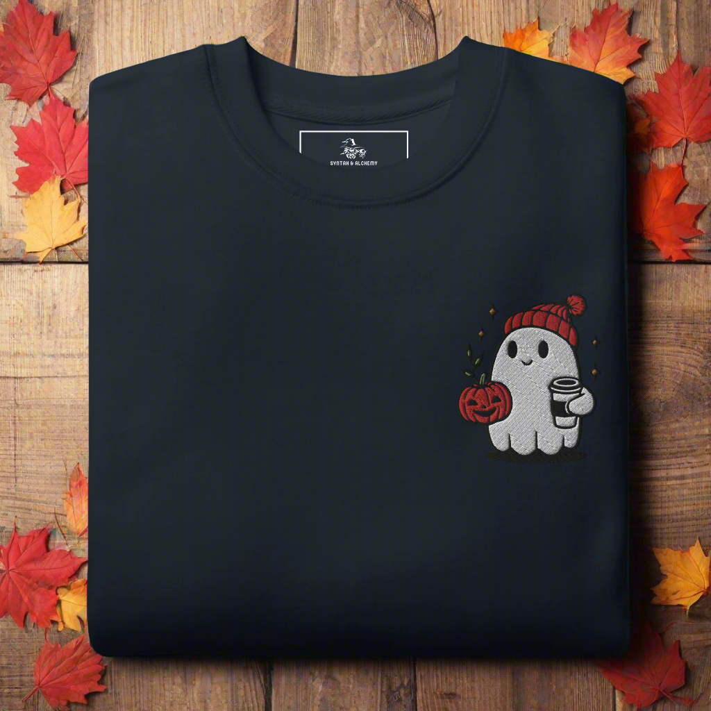 Ghost Hipster | Soft-Wash Sweatshirt | Embroidered - Syntax & Alchemy