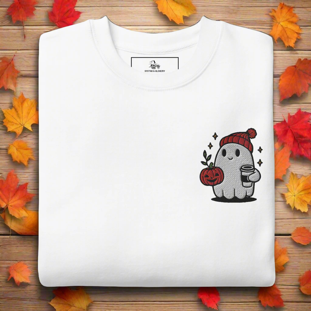 Ghost Hipster | Soft-Wash Sweatshirt | Embroidered - Syntax & Alchemy