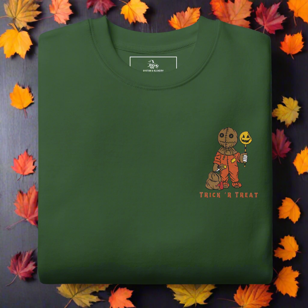 Samhain Trick 'r Treat | Soft-Wash Sweatshirt | Embroidered - Syntax & Alchemy