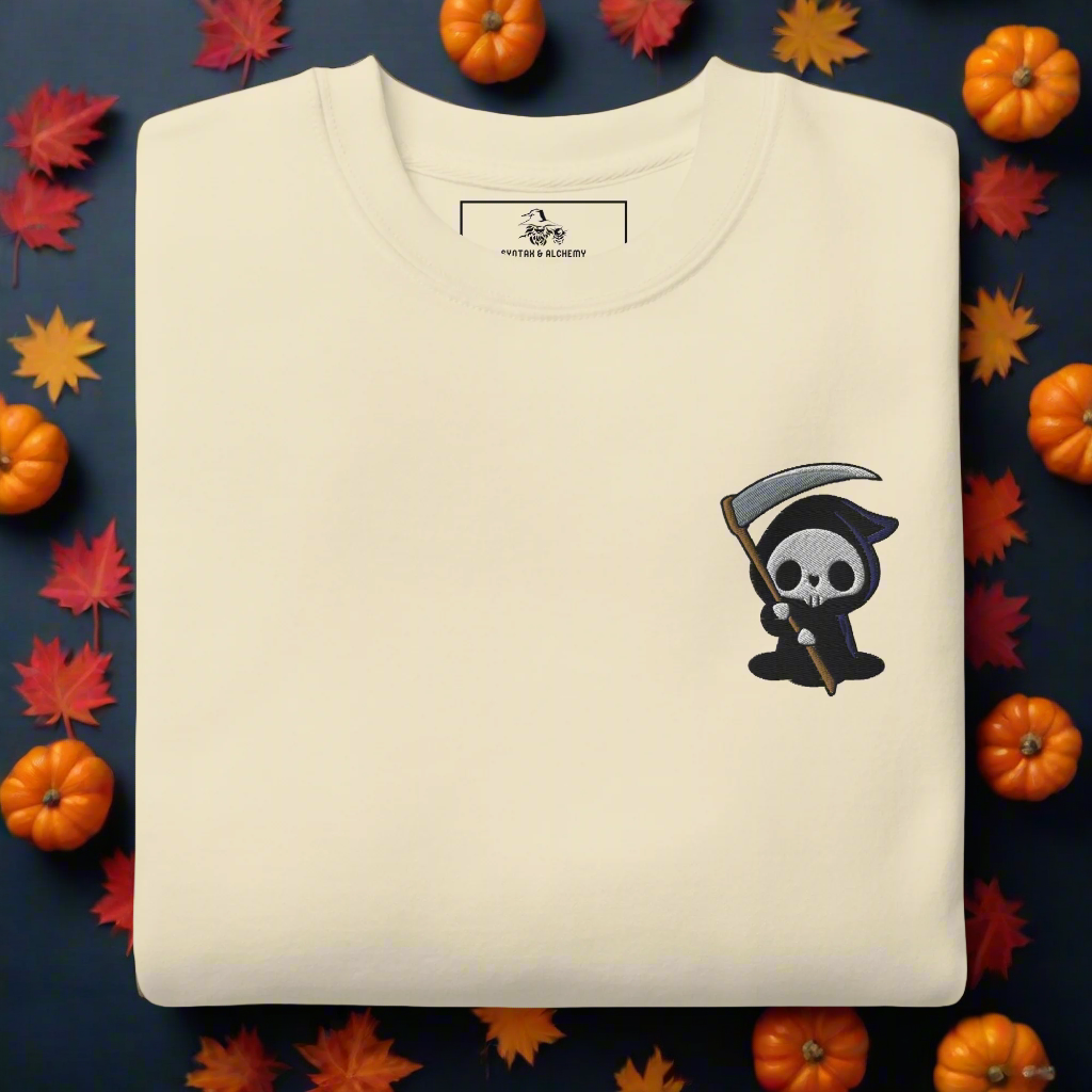 Grim Reaper | Soft-Wash Sweatshirt | Embroidered - Syntax & Alchemy