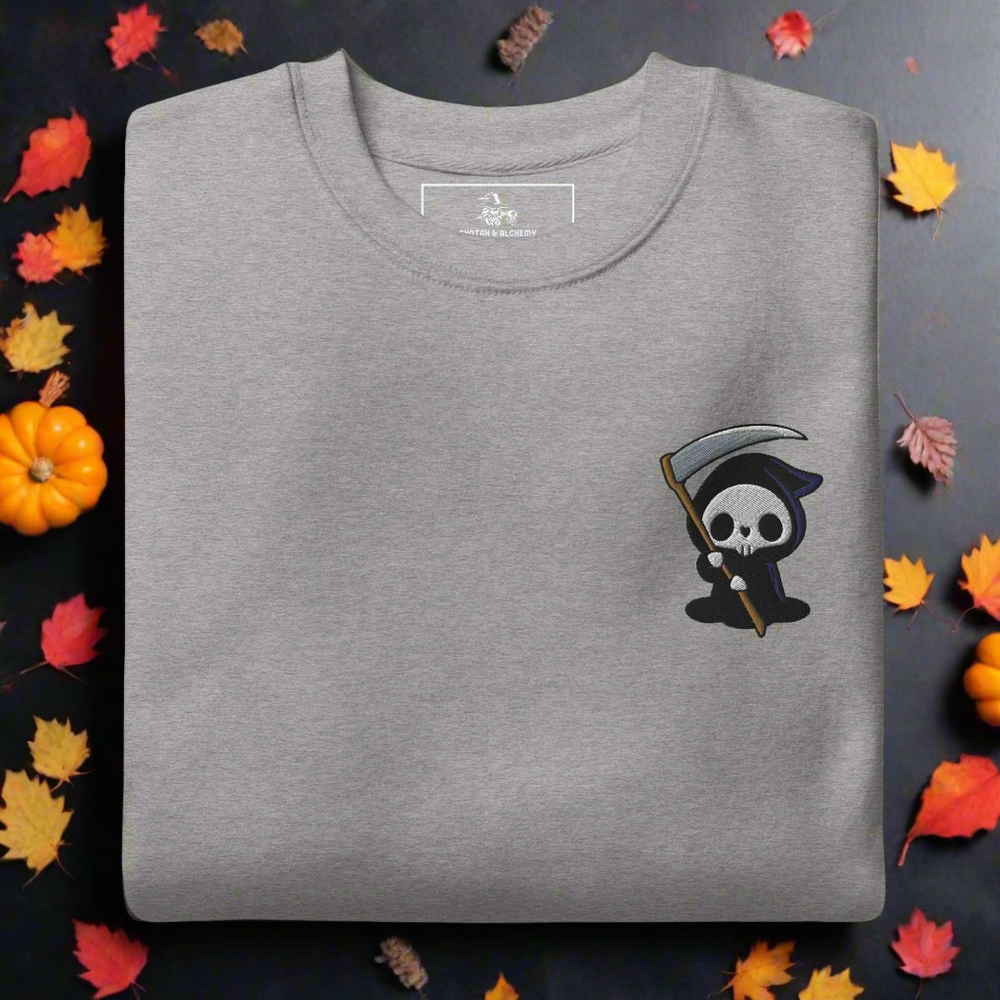 Grim Reaper | Soft-Wash Sweatshirt | Embroidered - Syntax & Alchemy