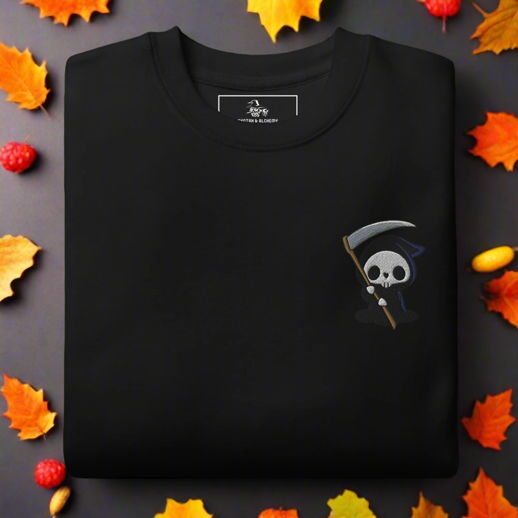 Grim Reaper | Soft-Wash Sweatshirt | Embroidered - Syntax & Alchemy